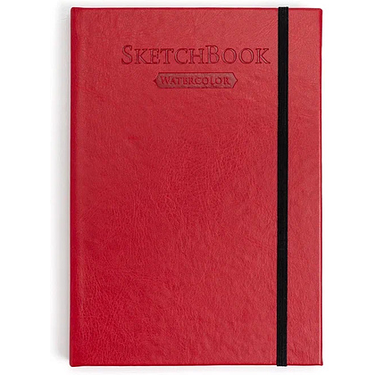 Скетчбук для акварели "Малевичъ", 14.5x21 см, 200 г/м2, 30 листов, красный - 9