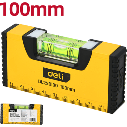 Уровень строительный Deli YS EDL290100, 100 мм, магнит - 5