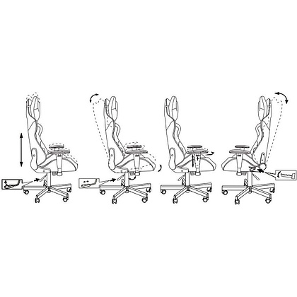 Кресло игровое Бюрократ VIKING "KNIGHT FABRIC", ткань, металл, черный - 17