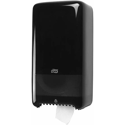 Диспенсер Tork T6 "Mid-size" для туалетной бумаги в миди рулонах, пластик, черный