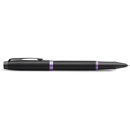 Ручка-роллер Parker "IM Vibrant Rings T315 Amethyst Purple PVD", 0,5 мм, черный, фиолетовый, стерж. черный - 5
