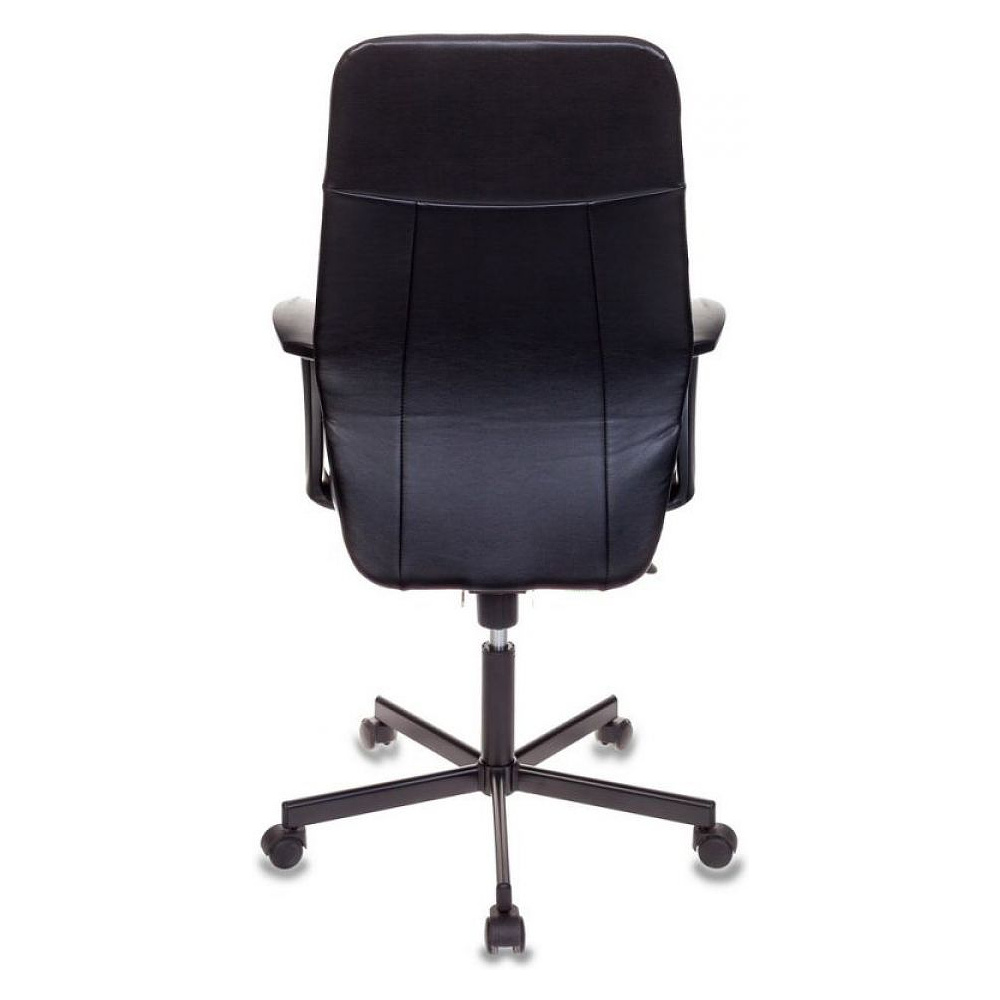 Кресло для персонала "Бюрократ CH-605", экокожа, металл, черный - 4