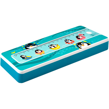 Пенал "Пингвины" с линейкой, 1 отделение - 3