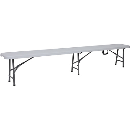 Скамья складная Bench AKS тип 2, 2400х300х430 мм, белый