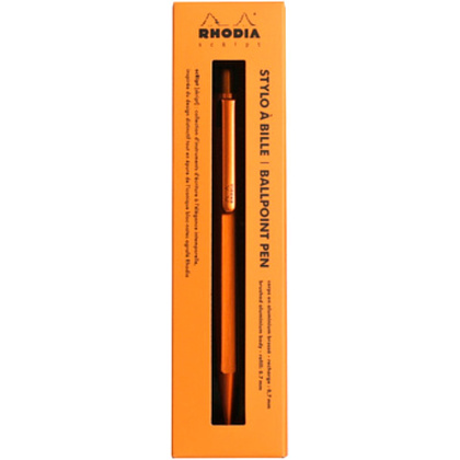 Ручка шариковая Rhodia "scRipt", 0.7 мм, оранжевый, стерж. черный - 2