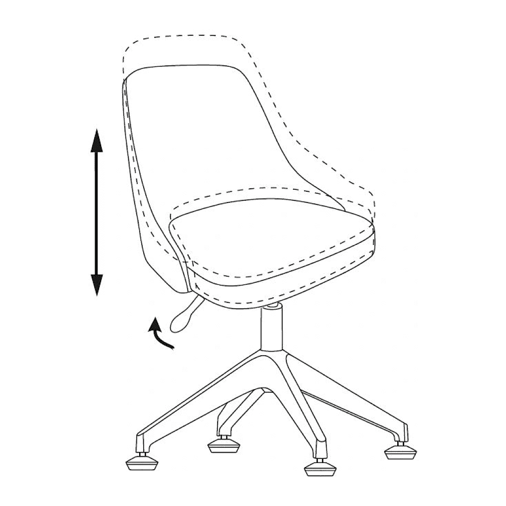 Кресло "Бюрократ CH-340GLZ", ткань, синий, каркас пластик, корпус серый - 5