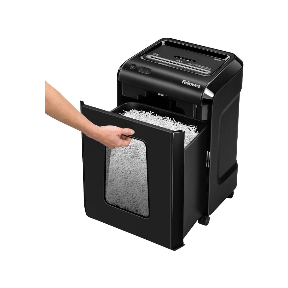 Уничтожитель Fellowes PowerShred 92Cs, DIN P-4, 4х38 мм, 18 листов., 25 литров., SafeSense - 5