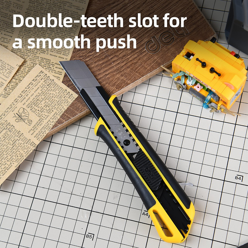 Нож строительный Deli YS EDL003H, 18 мм, универсальный - 5