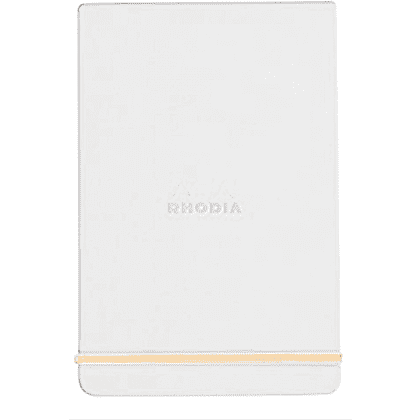 Блокнот "Rhodiarama Webnotepad" на резинке, A5, 96 листов, линейка, белый