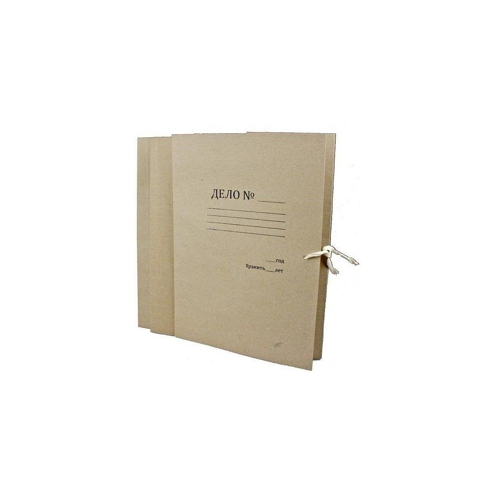 Папка для бумаг "Дело" с завязками, 70 мм, 2 завязки, крафт