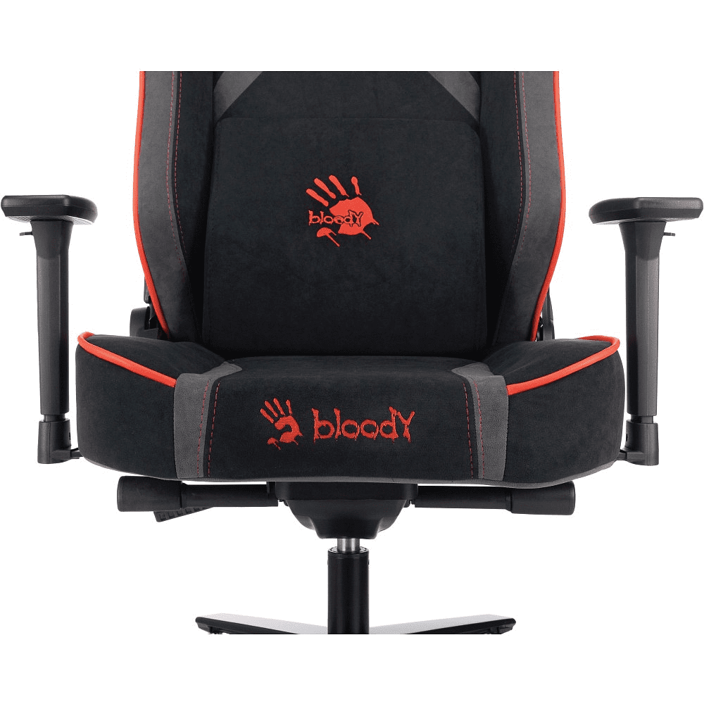 Кресло компьютерное Бюрократ A4Tech Bloody GC-680, искусственная замша, черный, серый, металл - 12