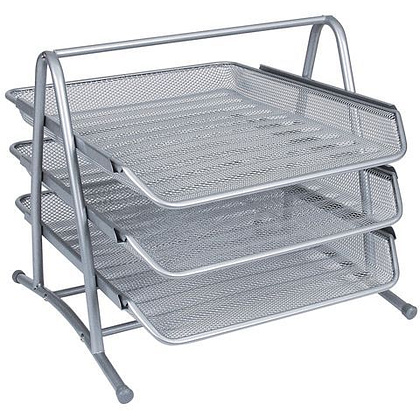 Модуль горизонтальный на 3 лотка, серебристый