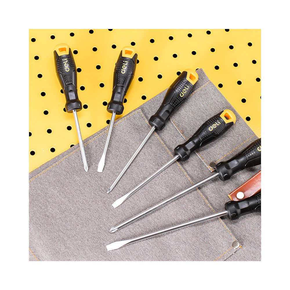 Набор отверток Deli "EDL620006", 6 шт, черный, желтый - 6