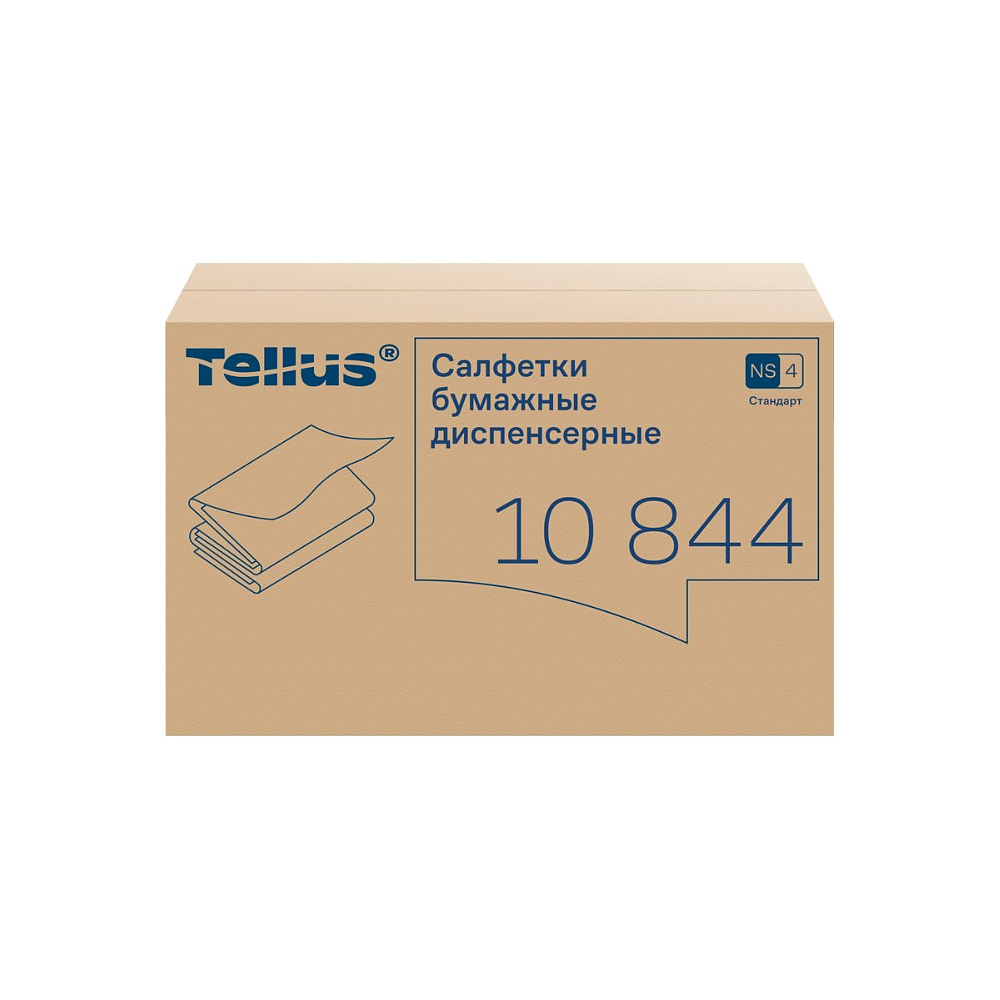 Салфетки Tellus Стандарт NS4, для диспенсера, 200 листов, 2 слоя, белый - 3