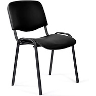 Стул для посетителей ИЗО BLACK, экокожа, черный