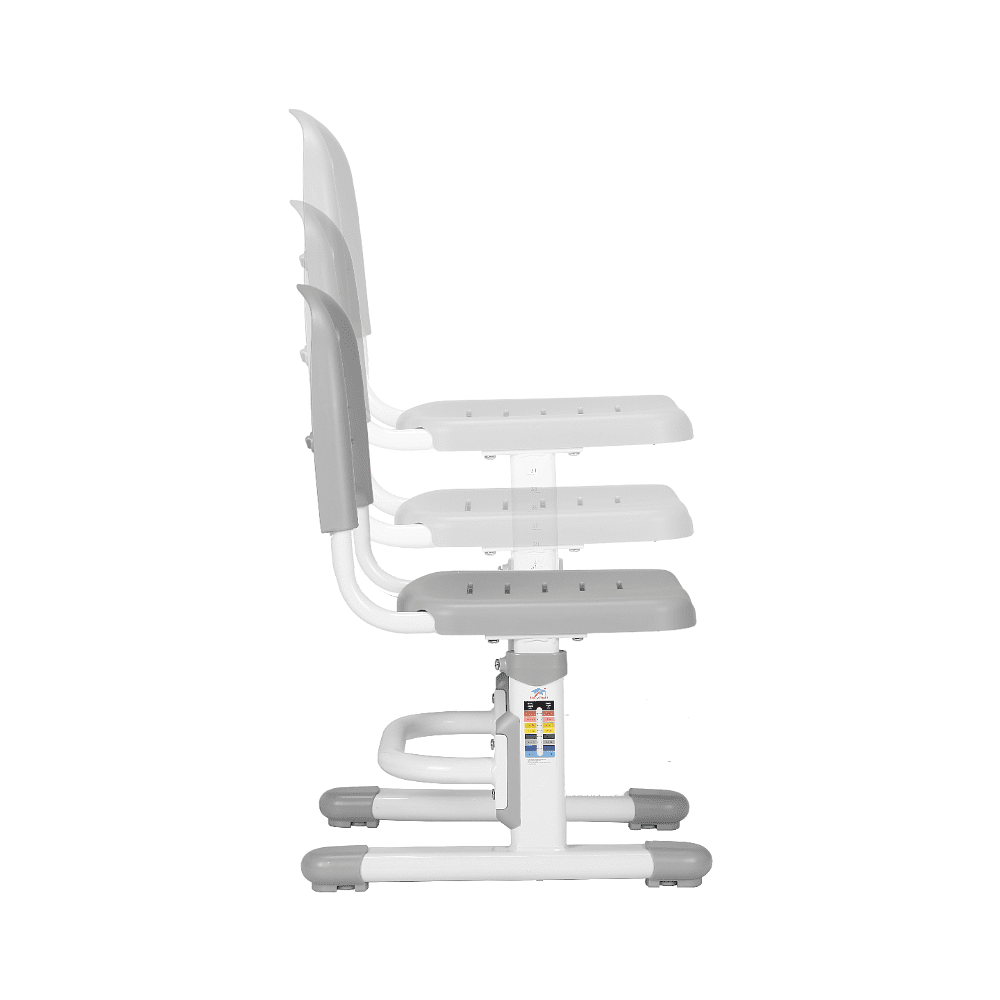 Комплект растущей мебели Fundesk "Cubby Botero": парта, стул, подставка для книг, LED-лампа, серый - 9