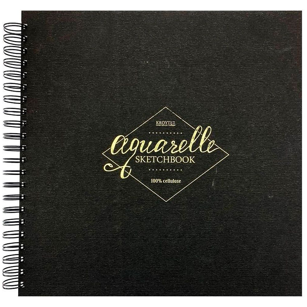 Скетчбук "Aquarelle", 29.5x29.5 см, 200 г/м2, 30 листов, черный