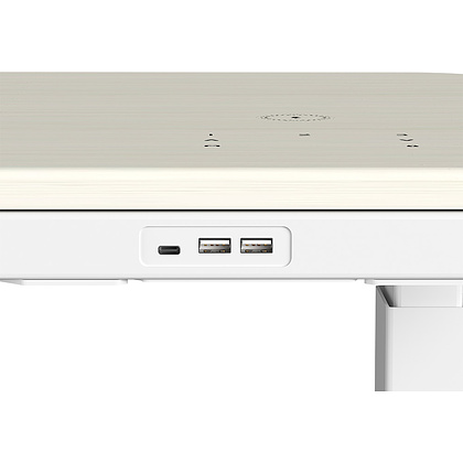 Стол с электроприводом двухмоторный AOKE HOME WOOD, цвет белый/береза  - 5