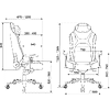 Кресло компьютерное Бюрократ A4Tech Bloody GC-680, искусственная замша, черный, серый, металл - 18