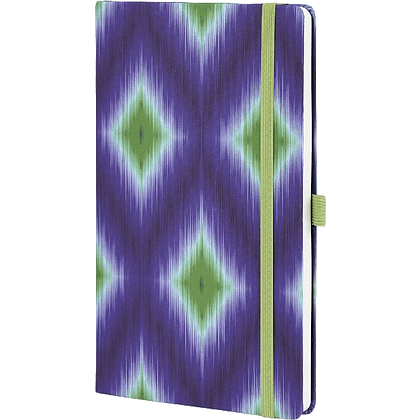 Блокнот "Ikat blue emerald", А5, 96 листов, фиолетовый, зеленый - 3