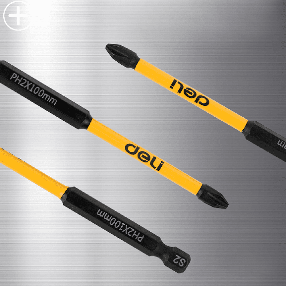 Бита ударная Deli YS EDL251100, 10 шт., PH2 x 100 мм - 5