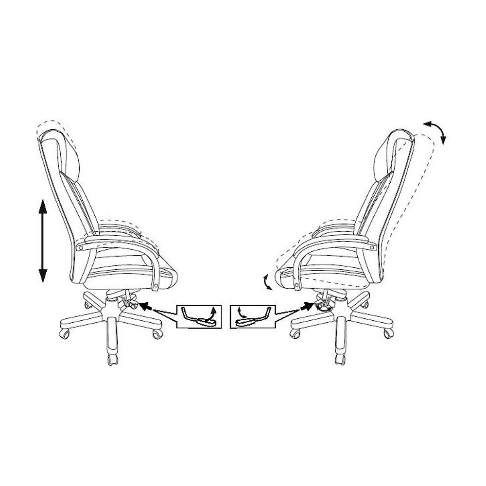 Кресло для руководителя Бюрократ "T-9922WALNUT/Black", кожа, дерево, черный - 7