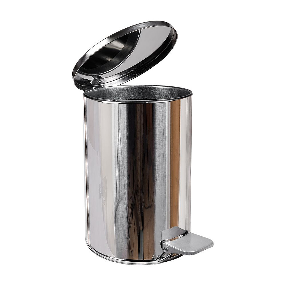 Урна с педалью, 15 л, хром - 2