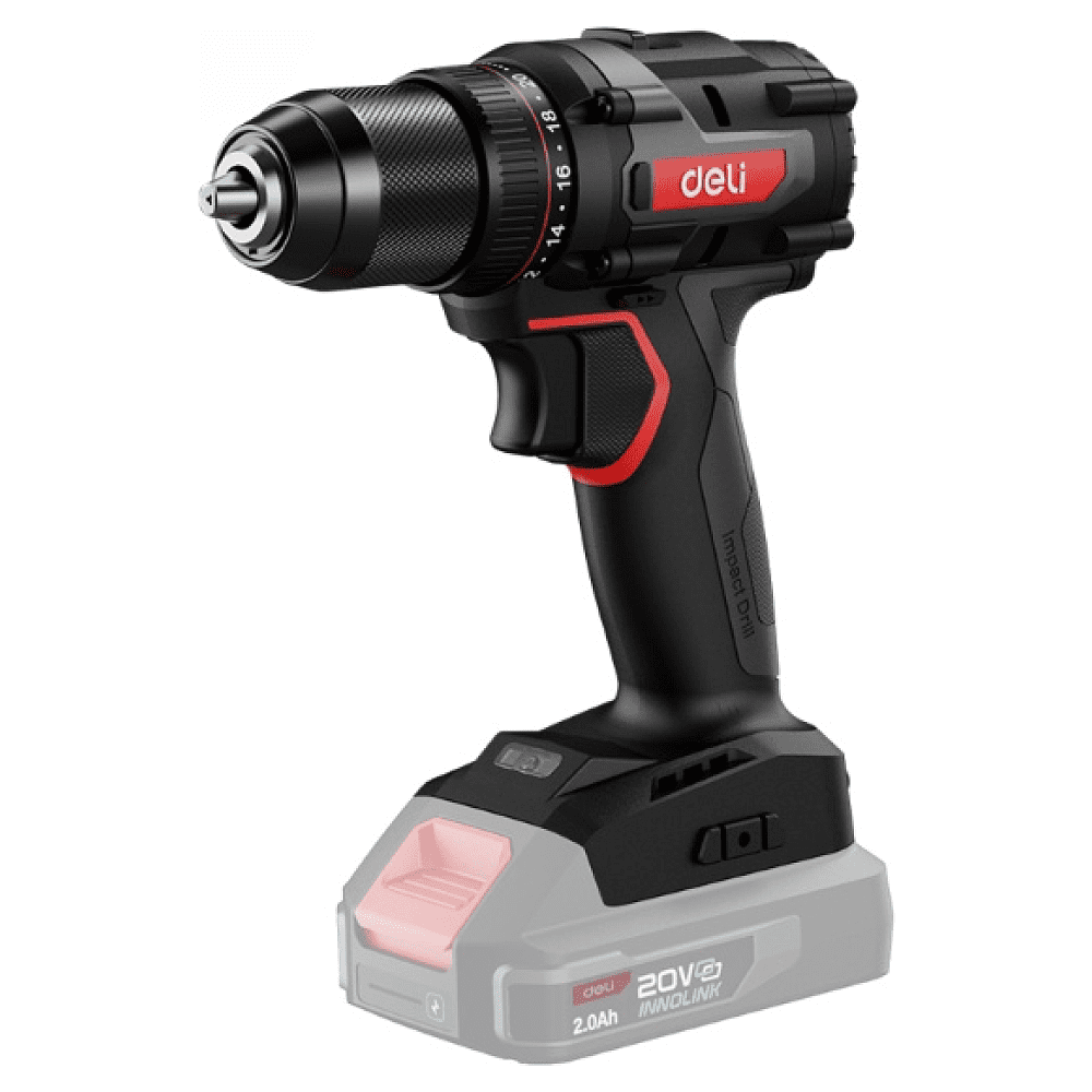 Аккумуляторная дрель-шуруповерт Deli RS EDE-DZ20-2, 20 В, 70 Нм, без АКБ и З/У, коробка