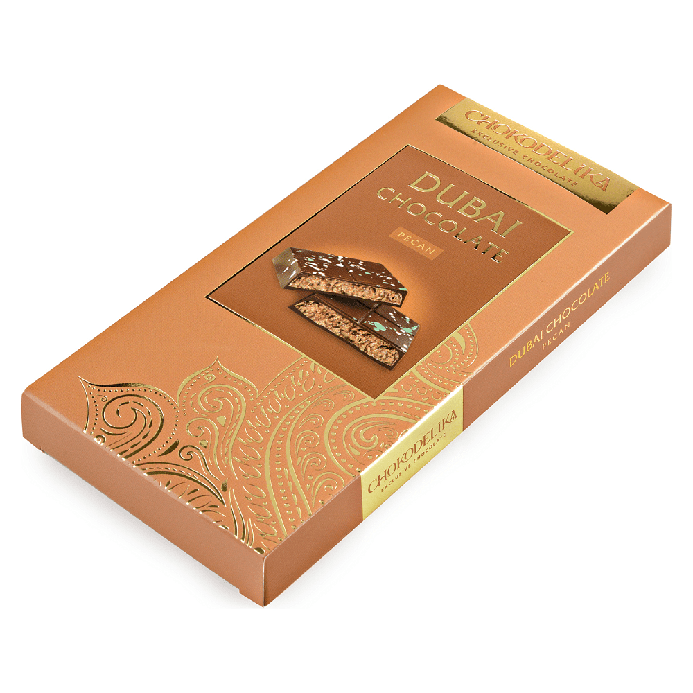 Шоколад молочный "Dubai Pecan", 180 гр, с начинкой - 4