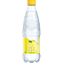 Вода питьевая "Bonaqua", газированная, вкус лимона, 0.5 л