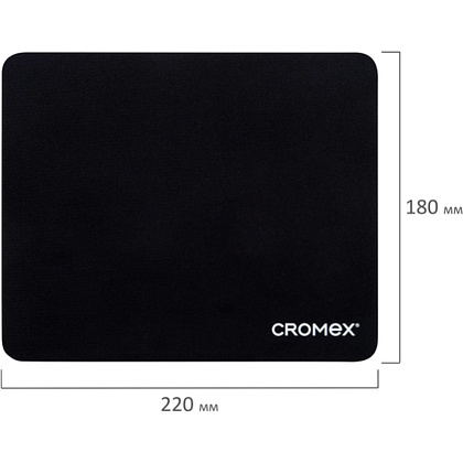 Коврик для мыши "Slim", 220х180х2 мм,  полиэстер, черный - 4