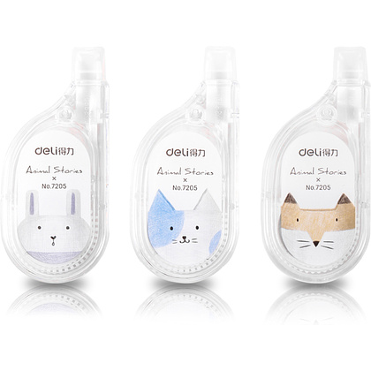 Корректор-роллер Deli "7205", 5x6 мм/м, ассорти