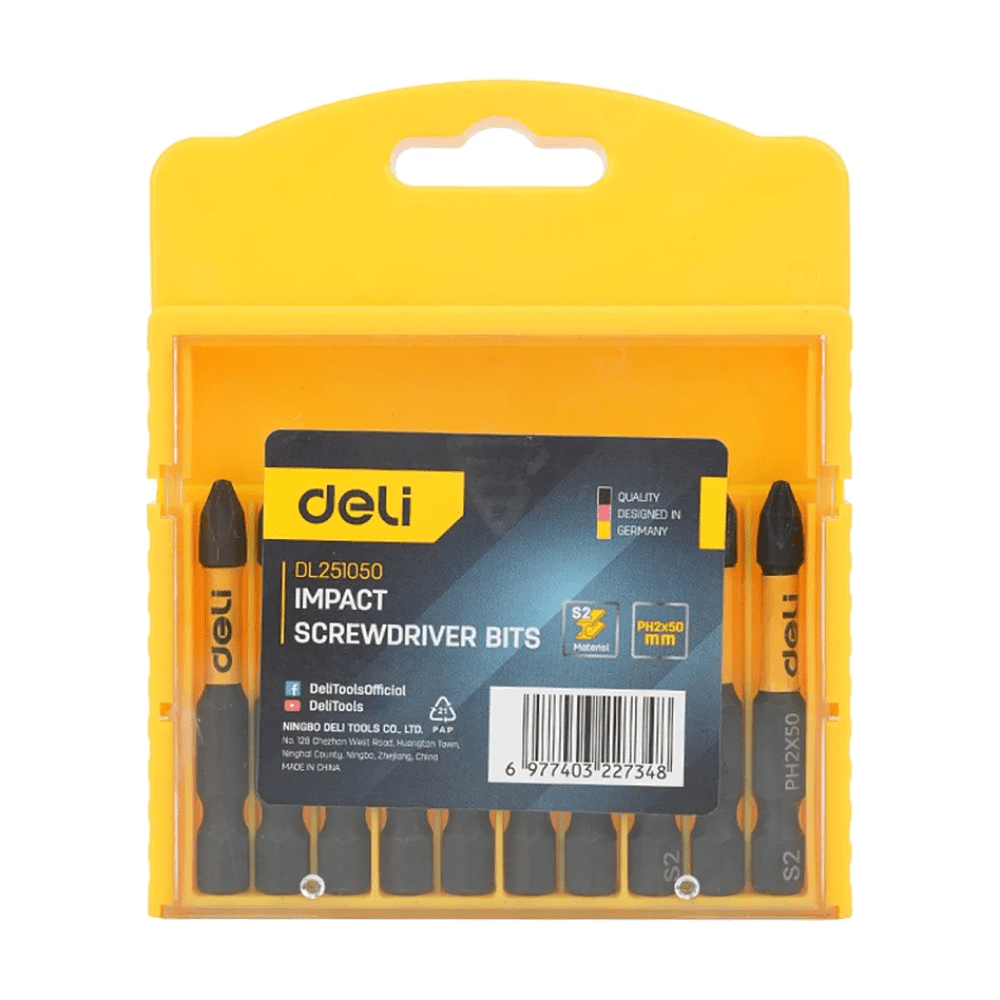 Бита Deli YS EDL251050, ударная, 10 шт., PH2 x 50 мм - 13