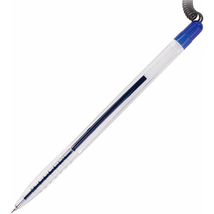 Ручка шариковая на подставке "Counter Pen", 0.5 мм, прозрачный, стерж. синий - 3