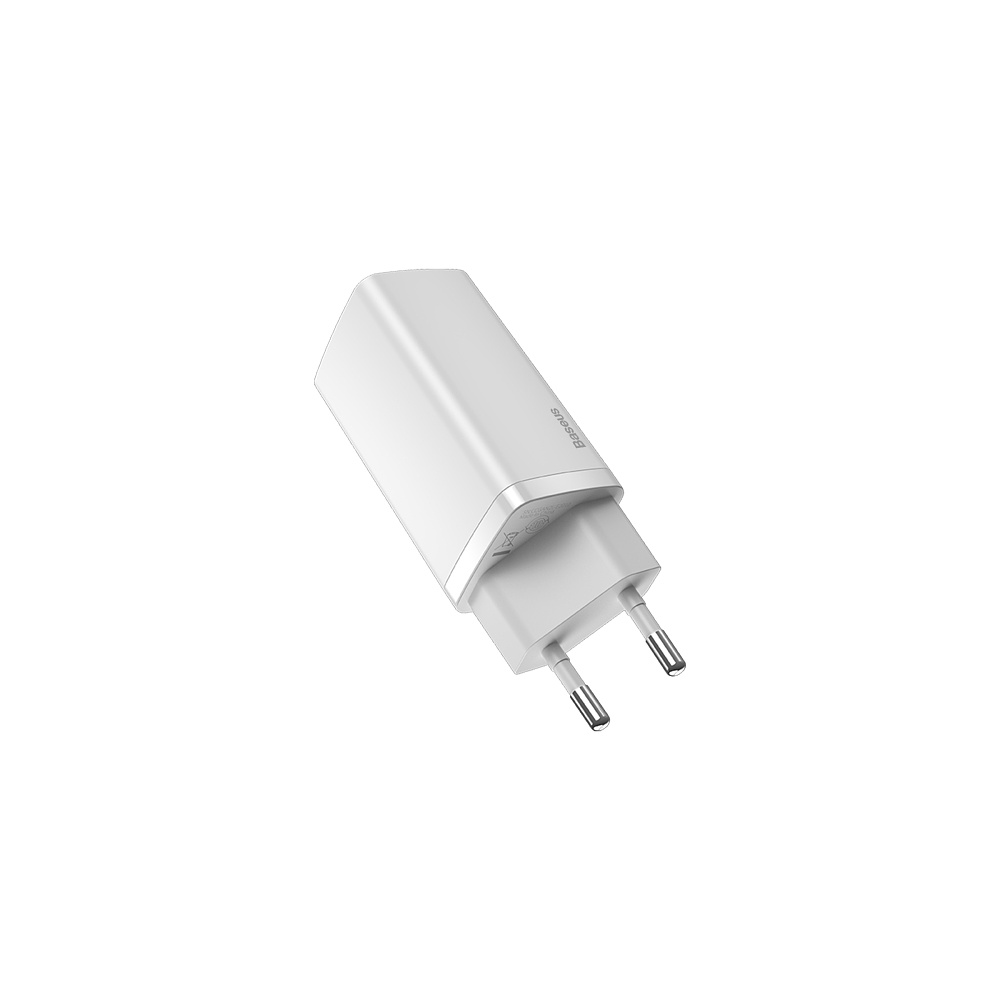Сетевое зарядное устройство Baseus CCGAN2L-B02 GaN2 Lite Quick Charger Type-C+USB 65W White - 4