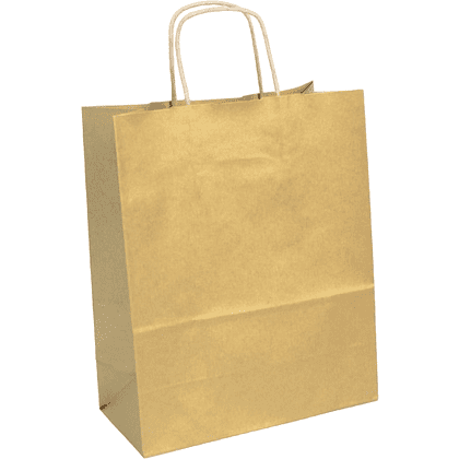 Пакет бумажный подарочный  "Gold", 22х10х27 см, 1 шт, коричневый