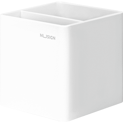 Подставка для ручек "Nusign", пластик, 2 деления, белый