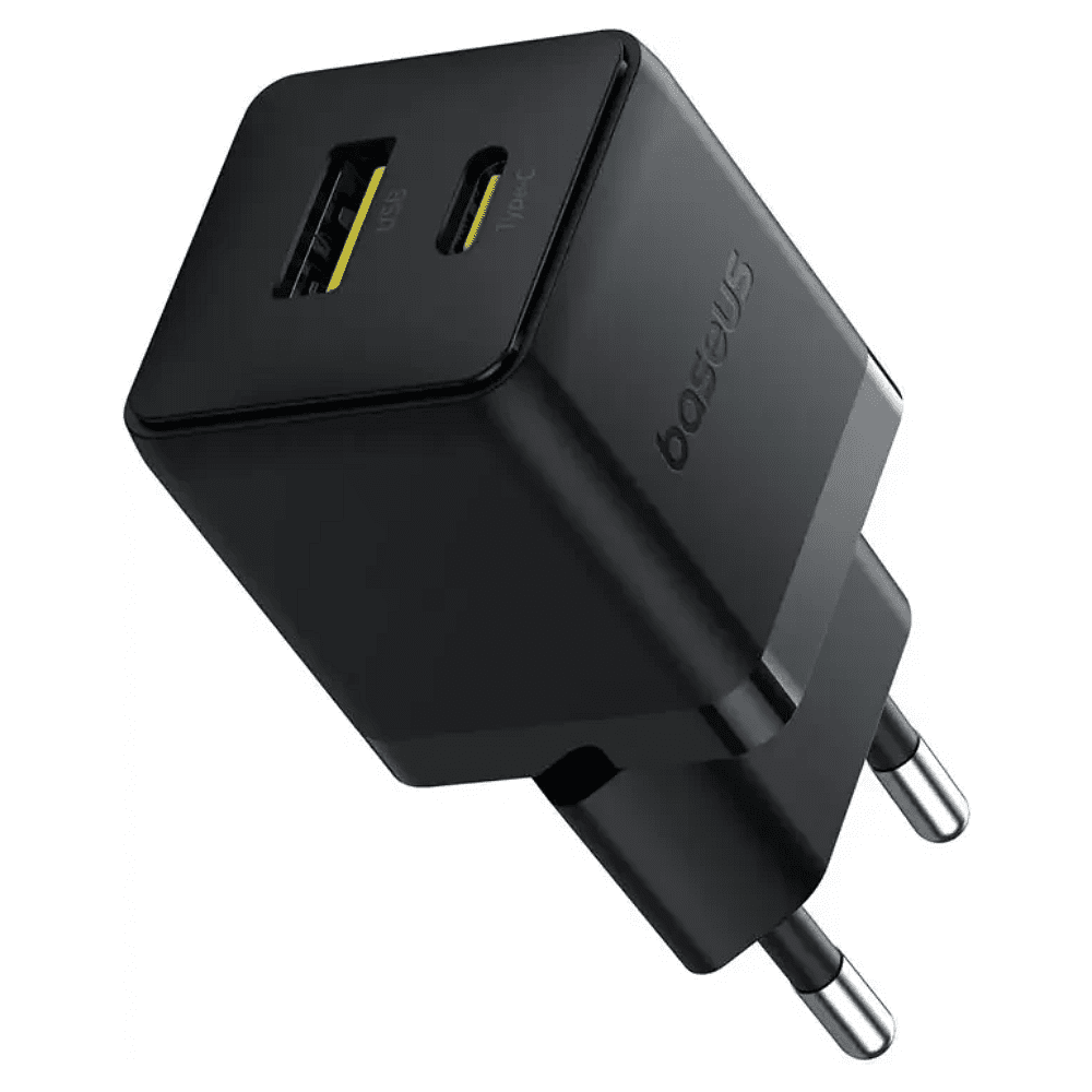 Сетевое зарядное устройство Baseus "Palm", Fast Charger, C+U, 30W, EU, Cluster Black - 2