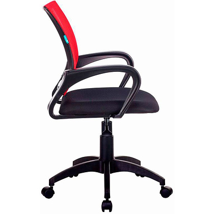 Кресло для персонала Бюрократ "CH-695NLT", ткань, пластик, красный, черный - 3