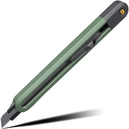 Нож строительный Deli HS EHT4009L, 9 мм, Soft Touch, зеленый