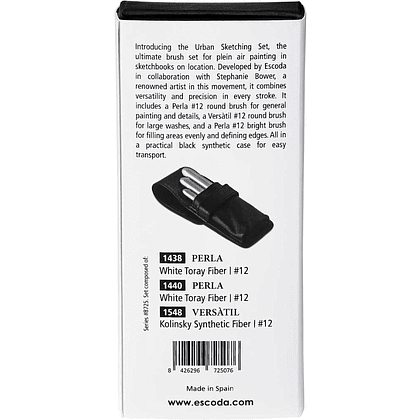 Набор кистей "Escoda. Urban sketching set", 3 шт, складные  - 3