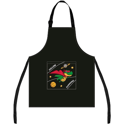 Фартук для труда "Супер дино", черный