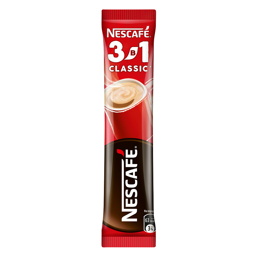 Кофейный напиток "Nescafe" 3в1 классик, растворимый, 14.5 г - 12