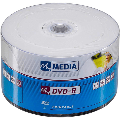 Диск DVD-R MyMedia, 4.7Gb, 16x, Printable, 50 шт