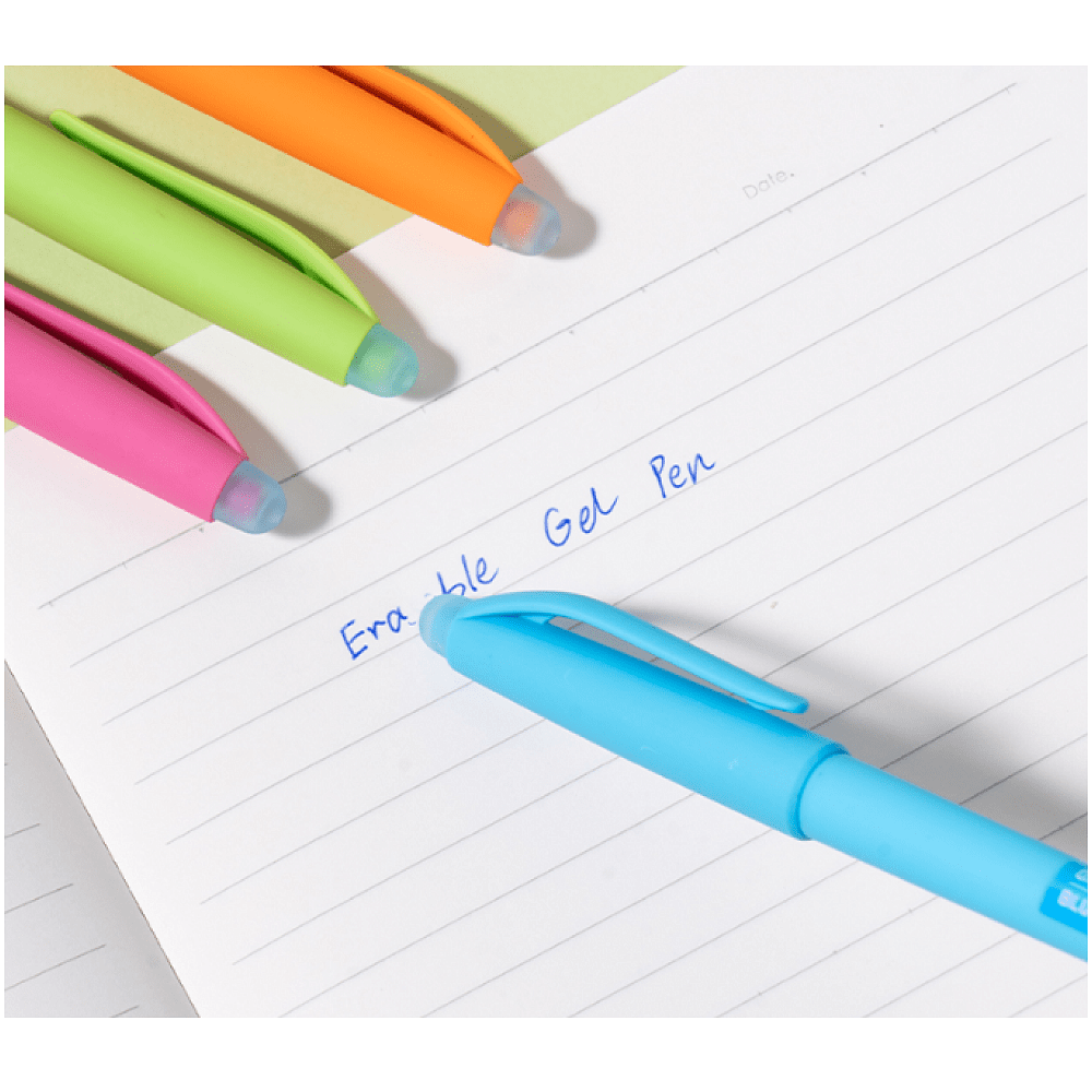 Ручка гелевая "Erasable", 0.5 мм, ассорти, стерж. синий - 3