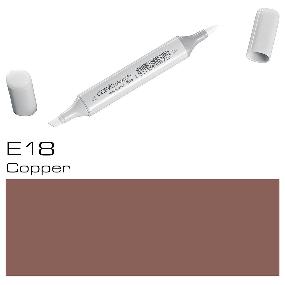Маркер перманентный "Copic Sketch", E-18 медь