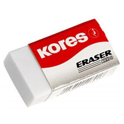 Ластик Kores "KE 31", 1 шт, белый