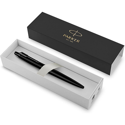 Ручка шариковая автоматическая Parker "Jotter Monochrome XL SE20", 1.0 мм, черный, стерж. синий - 4