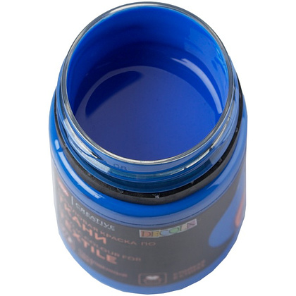 Краска акриловая по ткани "Декола", 520 синяя светлая, 50 мл., банка - 5