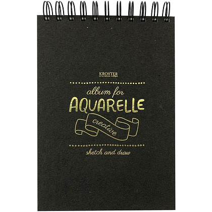 Скетчбук "Aquarelle", 14.5x24, 40 листов, черный